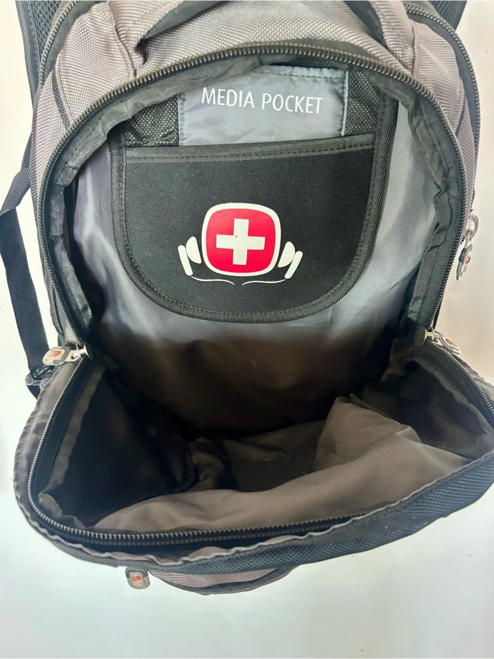 SwissGear Black and Gray Travel Laptop Backpack